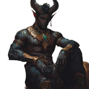 Crystalpunk Tiefling Vinyl Car Decal Sticker – Waterproof & UV-Resistant 8"