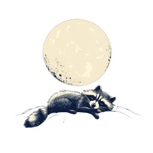 Stargazing Raccoon Vinyl Car Decal Sticker – Waterproof & UV-Resistant 8"