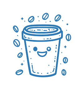 Cute Coffee Cup V3 Vinyl Car Decal Sticker – Waterproof & UV-Resistant 8"