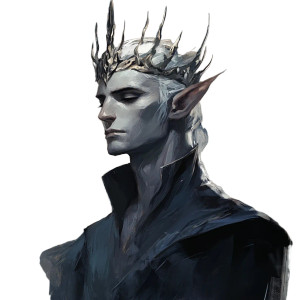 Elven King Portrait Vinyl Car Decal Sticker – Waterproof & UV-Resistant 8"