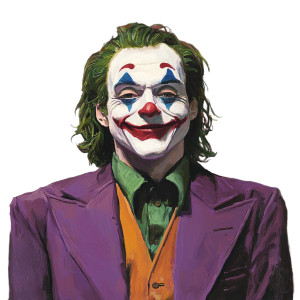 Pastel Joker Illustration Vinyl Car Decal Sticker – Waterproof & UV-Resistant 8"