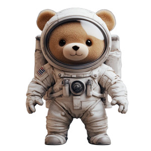 Astronaut Teddy Bear V3 Vinyl Car Decal Sticker – Waterproof & UV-Resistant 8" Astronaut Teddy Bear V3 Vinyl Car Decal Sticker – Waterproof & UV-Resistant 8"