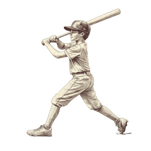 Baseball Boy Swing Vinyl Car Decal Sticker – Waterproof & UV-Resistant 8"
