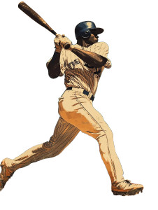 Vintage Baseball Player V9 Vinyl Car Decal Sticker – Waterproof & UV-Resistant 8"