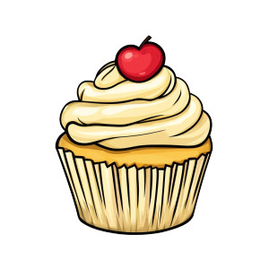 Cartoon Cupcakes Vinyl Car Decal Sticker – Waterproof & UV-Resistant 8"