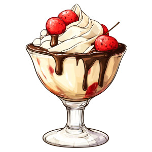 Ice Cream Sundae Vinyl Car Decal Sticker – Waterproof & UV-Resistant 8" Ice Cream Sundae Vinyl Car Decal Sticker – Waterproof & UV-Resistant 8"