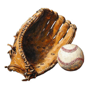 Vintage Baseball Mitt Vinyl Car Decal Sticker – Waterproof & UV-Resistant 8"