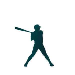 Baseball Batter Silhouette Vinyl Car Decal Sticker – Waterproof & UV-Resistant 8"