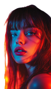 Colorful Portrait Girl Vinyl Car Decal Sticker – Waterproof & UV-Resistant 8"