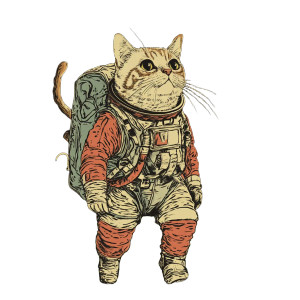 Moonwalking Cat Vinyl Car Decal Sticker – Waterproof & UV-Resistant 8"