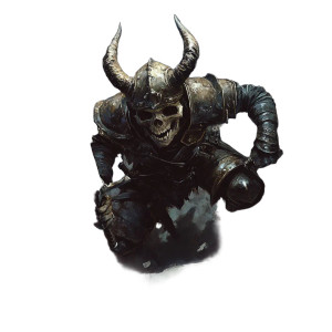 Skeleton Warrior Rising Vinyl Car Decal Sticker – Waterproof & UV-Resistant 8"