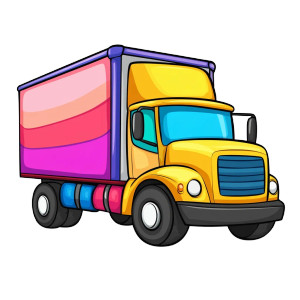 Colorful Kids Truck Vinyl Car Decal Sticker – Waterproof & UV-Resistant 8" Colorful Kids Truck Vinyl Car Decal Sticker – Waterproof & UV-Resistant 8"