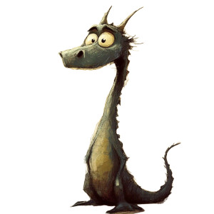 Awkward Dragon Vinyl Car Decal Sticker – Waterproof & UV-Resistant 8"