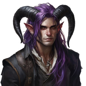 Tiefling Portrait V2 Vinyl Car Decal Sticker – Waterproof & UV-Resistant 8"