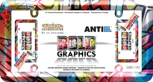 Bold Graffiti License Plate Frame | Designed for All 6X12 Plates | UV Protected