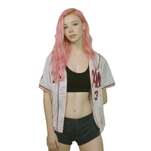 Pink-Haired Model Shoot Vinyl Car Decal Sticker – Waterproof & UV-Resistant 8"