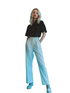 Stylish Russian Blonde Vinyl Car Decal Sticker – Waterproof & UV-Resistant 8"