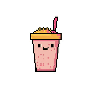 Pixel Milk Tea Vinyl Car Decal Sticker – Waterproof & UV-Resistant 8"