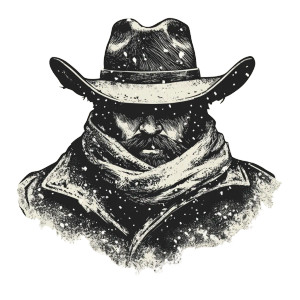 Winter Cowboy Logo Vinyl Car Decal Sticker – Waterproof & UV-Resistant 8"