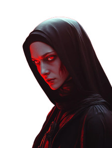 Vampire Nun V2 Vinyl Car Decal Sticker – Waterproof & UV-Resistant 8"