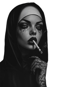 Dark Nun Portrait V2 Vinyl Car Decal Sticker – Waterproof & UV-Resistant 8" Dark Nun Portrait V2 Vinyl Car Decal Sticker – Waterproof & UV-Resistant 8"