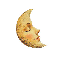 Glowing Moon Vinyl Car Decal Sticker – Waterproof & UV-Resistant 8"