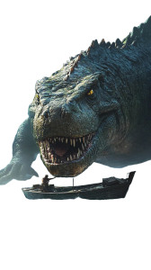 Giant Lizard Ocean Vinyl Car Decal Sticker – Waterproof & UV-Resistant 8"