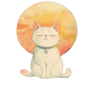 Manifesting Cat Vinyl Car Decal Sticker – Waterproof & UV-Resistant 8"