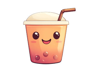 Boba Tea Character Vinyl Car Decal Sticker – Waterproof & UV-Resistant 8"