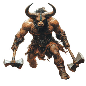 Minotaur Tattoo Design Vinyl Car Decal Sticker – Waterproof & UV-Resistant 8"