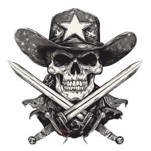 Confederate Skull Design Vinyl Car Decal Sticker – Waterproof & UV-Resistant 8"