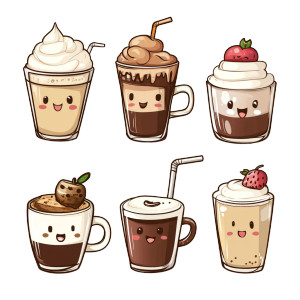 Chibi Coffee Drinks Vinyl Car Decal Sticker – Waterproof & UV-Resistant 8" Chibi Coffee Drinks Vinyl Car Decal Sticker – Waterproof & UV-Resistant 8"
