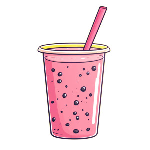Pink Milk Tea Cup Vinyl Car Decal Sticker – Waterproof & UV-Resistant 8"