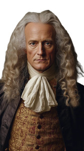 Isaac Newton Portrait Vinyl Car Decal Sticker – Waterproof & UV-Resistant 8"