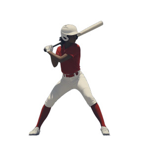 Softball Player Batting Vinyl Car Decal Sticker – Waterproof & UV-Resistant 8"