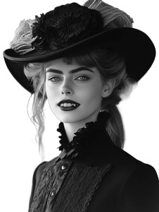 Elegant Vampire Lady Vinyl Car Decal Sticker – Waterproof & UV-Resistant 8"