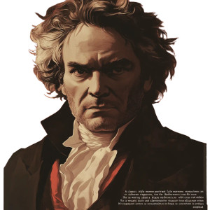 Beethoven Portrait Vinyl Car Decal Sticker – Waterproof & UV-Resistant 8"