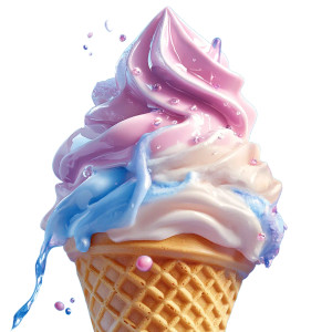 Surreal Ice Cream Vinyl Car Decal Sticker – Waterproof & UV-Resistant 8"