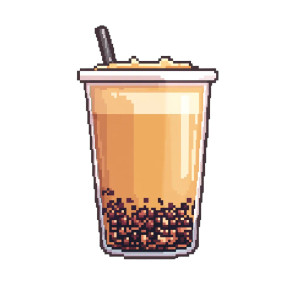 Pixel Bubble Tea Vinyl Car Decal Sticker – Waterproof & UV-Resistant 8"