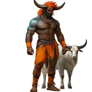 Mythical Bull-Man Vinyl Car Decal Sticker – Waterproof & UV-Resistant 8"
