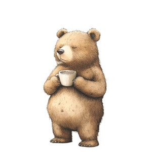 Sneezing Bear Vinyl Car Decal Sticker – Waterproof & UV-Resistant 8"