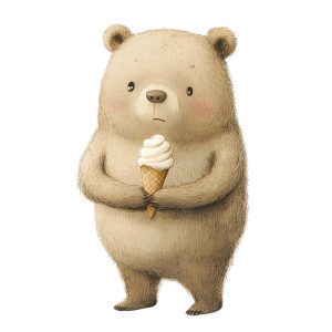 Sad Bear Clipart Vinyl Car Decal Sticker – Waterproof & UV-Resistant 8"