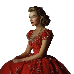 Vintage Red Dress V2 Vinyl Car Decal Sticker – Waterproof & UV-Resistant 8" Vintage Red Dress V2 Vinyl Car Decal Sticker – Waterproof & UV-Resistant 8"