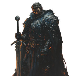 Battle-Hardened Knight Vinyl Car Decal Sticker – Waterproof & UV-Resistant 8"