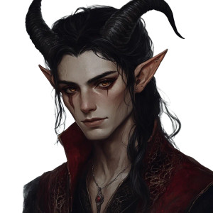 Shadow Sorcerer Tiefling Vinyl Car Decal Sticker – Waterproof & UV-Resistant 8"