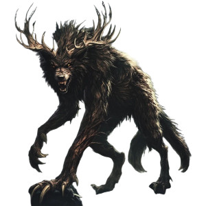 Antlered Werewolf Vinyl Car Decal Sticker – Waterproof & UV-Resistant 8"