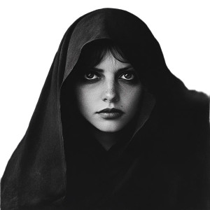 Mysterious Hooded Woman V2 Vinyl Car Decal Sticker – Waterproof & UV-Resistant 8"