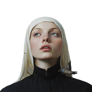 Blonde Nun Birds Vinyl Car Decal Sticker – Waterproof & UV-Resistant 8"