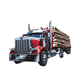 Patriotic Peterbilt Design Vinyl Car Decal Sticker – Waterproof & UV-Resistant 8"