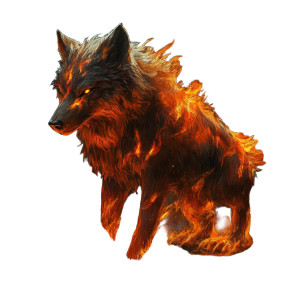 Flame Wolf Vinyl Car Decal Sticker – Waterproof & UV-Resistant 8"